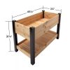 Cedar Elevated Raised Bed 4ftx2ft Planter with Black Vinyl Legs