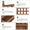 Classic Fir Wooden Outdoor Planter Box with Trellis 25”W x 30”H