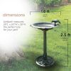 Perching Bird Polypropylene Bird Bath Weather Resistant Green