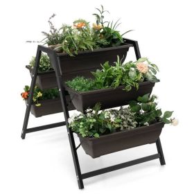 3 Tier with 5 Elevated Planter Boxes A-Frame Stand 26”x36”x31”