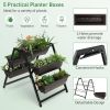 3 Tier with 5 Elevated Planter Boxes A-Frame Stand 26”x36”x31”