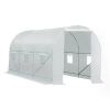 14.5’x6.6’x6.6’ Hoop Greenhouse w/ White PE Cover Steel Frame