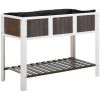 White Fir Elevated Planter Box with Storage Shelf 45" x 23" x 35”