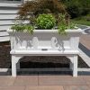 White Garden Planter Box with Removable Trays 19.5x39x24”