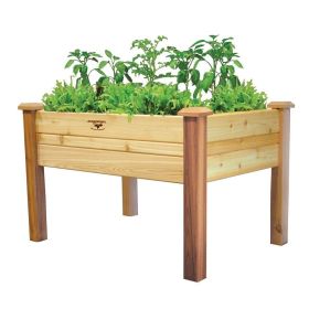 Elevated Cedar Wood Raised Bed Garden Planter 48” x 24” x 32”