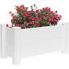 White Vinyl Raised Bed Garden Planter Box 16” x 36” x 18”