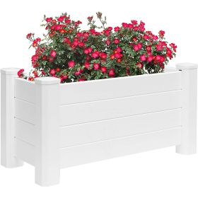 White Vinyl Raised Bed Garden Planter Box 16” x 36” x 18”