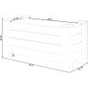 White Vinyl Raised Bed Garden Planter Box 16” x 36” x 18”