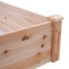 Solid Cedar Wood Raised Garden Bed Planter 8Ft x 2Ft x 10In