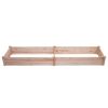 Solid Cedar Wood Raised Garden Bed Planter 8Ft x 2Ft x 10In