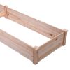 Solid Cedar Wood Raised Garden Bed Planter 8Ft x 2Ft x 10In