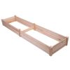 Solid Cedar Wood Raised Garden Bed Planter 8Ft x 2Ft x 10In