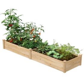 8 ft x 2 ft x 10.5 in Cedar Raised Garden Bed - Made in USA