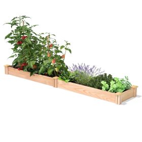 Low Profile Cedar Raised Garden Bed 16x96” - Made in U.S.A.