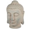 Japanese Buddha Head Indoor/Outdoor Garden Statue 21” Height