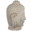 Japanese Buddha Head Indoor/Outdoor Garden Statue 21” Height