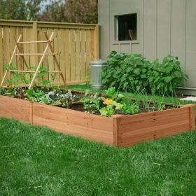Wooden Raised Garden Bed Divisible Planter 92” x 22” x 9”