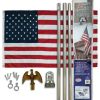 Betsy Flags American Flag Kit with Flag and 6 Ft Steel Flagpole