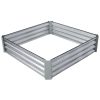 Galvanized Steel Square Raised Garden Bed 48” x 48” x 12”