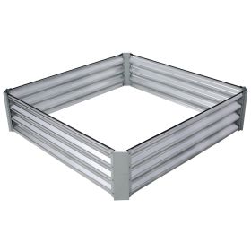 Galvanized Steel Square Raised Garden Bed 48” x 48” x 12”