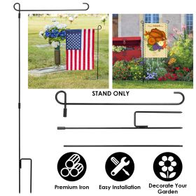 Garden Flag Flagpole Stand Powder Coated Iron Flag Holder 36”