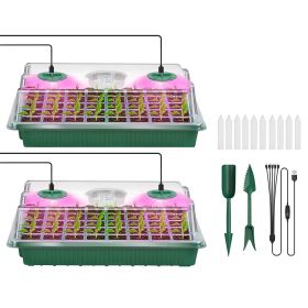 Seed Starter Kit - 2PCS 40-Cell Trays w/Adjustable Grow Lights