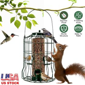 ild Bird Caged Bird Feeder Squirrel and Chew-Proof 4 Feeding Ports for Small Songbirds