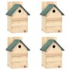 Natural Fir Wooden Bird Houses Mounting or Hanging 1” Opening  4 PC