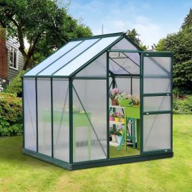 6' x 6' x 7' Aluminum and Polycarbonate A-Frame Greenhouse