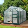 Aluminum and Polycarbonate A-Frame Greenhouse 10 x 6 x 7 Ft