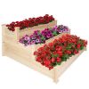 3 Tier Elevated Raised Bed Garden Fir Wood Planter 47x47x 22"