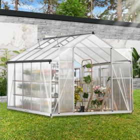 8’x10' Polycarbonate and Aluminum Frame A-Frame Greenhouse