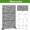Metal Privacy Screens and Panels with Free Standing, Freestanding Outdoor Indoor Privacy Screen, Decorative Privacy Screen for Balcony Patio Garden, R