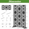 Metal Privacy Screens and Panels with Free Standing, Freestanding Outdoor Indoor Privacy Screen, Decorative Privacy Screen for Balcony Patio Garden, S