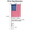 Garden Flag Flagpole Stand Powder Coated Iron Flag Holder 36”