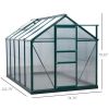 Aluminum and Polycarbonate A-Frame Greenhouse 10 x 6 x 7 Ft