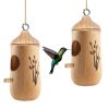 Outdoor Hanging Hummingbird Bird Houses Garden Craft Ornamental Decoration 2 Pieces