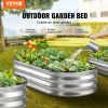 Galvanized Steel Oval Raised Garden Bed Planter 48”x25”x11”