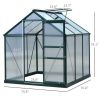 6' x 6' x 7' Aluminum and Polycarbonate A-Frame Greenhouse