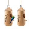 Outdoor Hanging Hummingbird Bird Houses Garden Craft Ornamental Decoration 2 Pieces