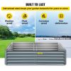 Rectangle Galvanized Steel Raised Garden Bed 80" x 40" x 19"