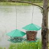 Hexagonal Folding Bird Feeder with Durable Sunscreen and Antifreeze Plastic Feed Cage