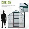 Aluminum and Polycarbonate A-Frame Greenhouse 10 x 6 x 7 Ft