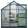 Aluminum and Polycarbonate A-Frame Greenhouse 10 x 6 x 7 Ft