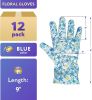Ladies Medium Garden Gloves Assorted Floral Cotton Jersey  (6 pairs)