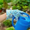 Ladies Medium Garden Gloves Assorted Floral Cotton Jersey  (6 pairs)