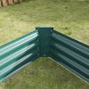 Coated Metal Raised Garden Bed in Green 7.6ft x 3.7ft x 1ft