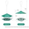Hexagonal Folding Bird Feeder with Durable Sunscreen and Antifreeze Plastic Feed Cage
