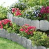 Cobbled Stone Plastic Border Garden Edging - 20 Pieces in Grey
