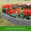 Cobbled Stone Plastic Border Garden Edging - 20 Pieces in Grey